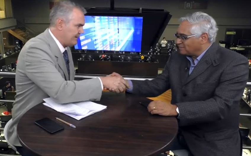 Adalberto e Machado: parceria na TV Brasil para elogiar o Governo Bolsonaro